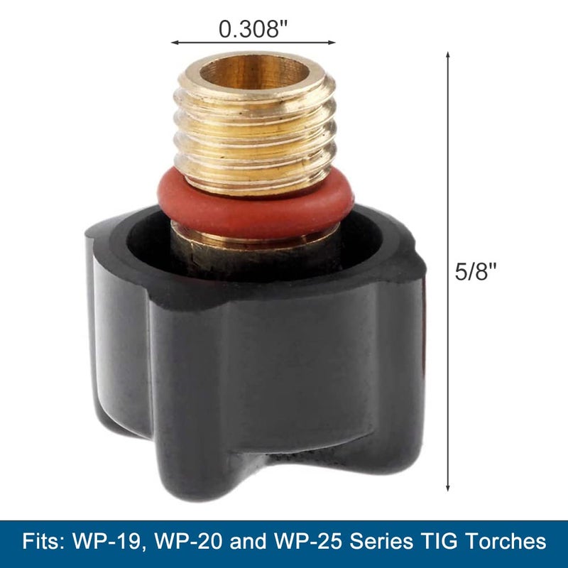 Mtsooning 5PCS 41V33 TIG Short Gasket Insulator Back Cap Consumables Replacement for TIG Welding Torch DB PTA WP 9 20 25 Series - Image 2